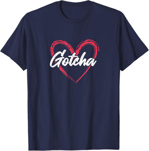 Gotcha Adoption Day Love Heart Family T-Shirt - T-Shirt | Navy