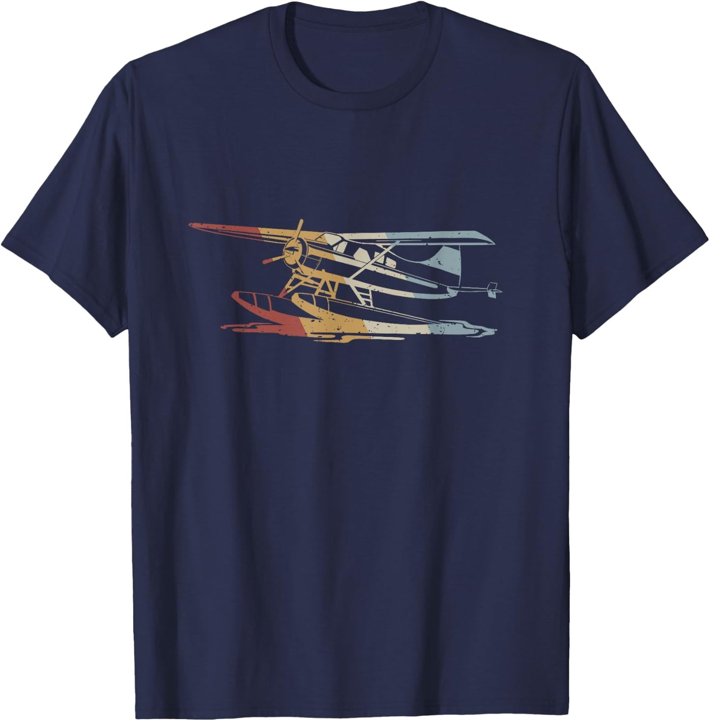 Seaplane Retro Style Vintage T-Shirt - T-Shirt | Navy