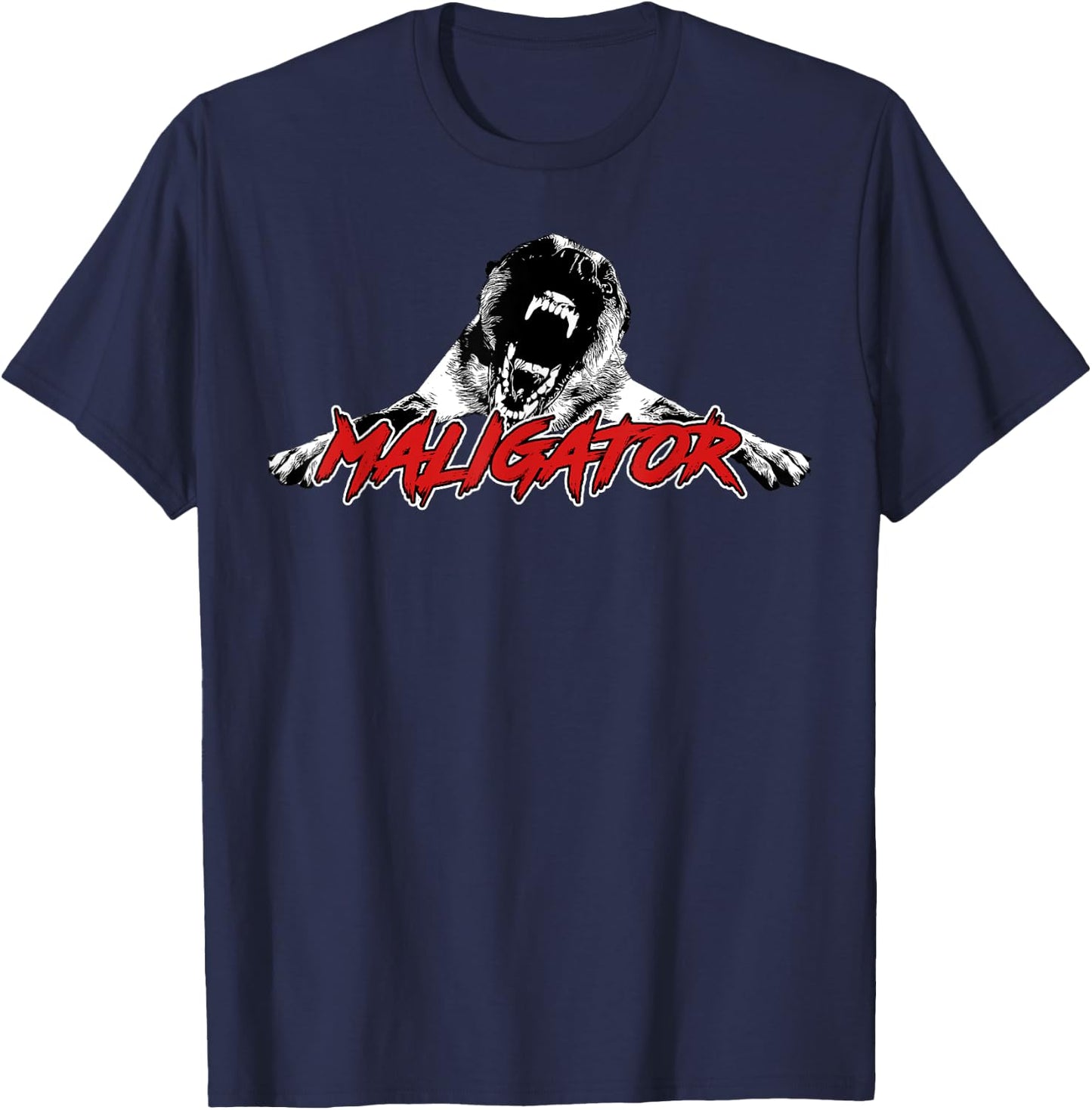 Maligator Belgian Malinois Dog T-Shirt - T-Shirt | Navy