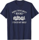 When I Think About Books I Touch My Shelf Romantasy Lover T-Shirt - T-Shirt | Navy