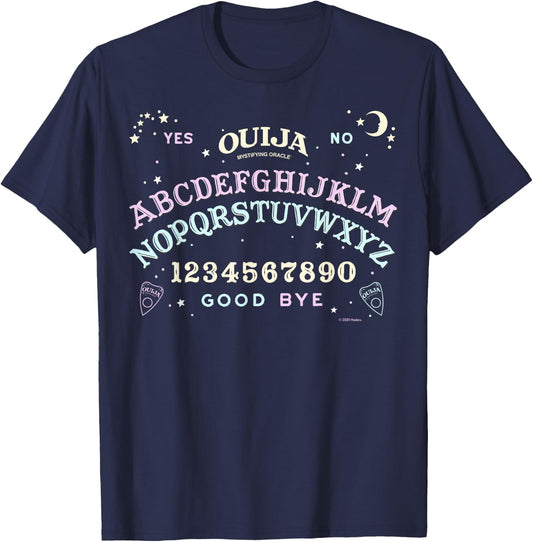 Ouija Pastel Color Vintage Game Board Logo T-Shirt - T-Shirt | Navy