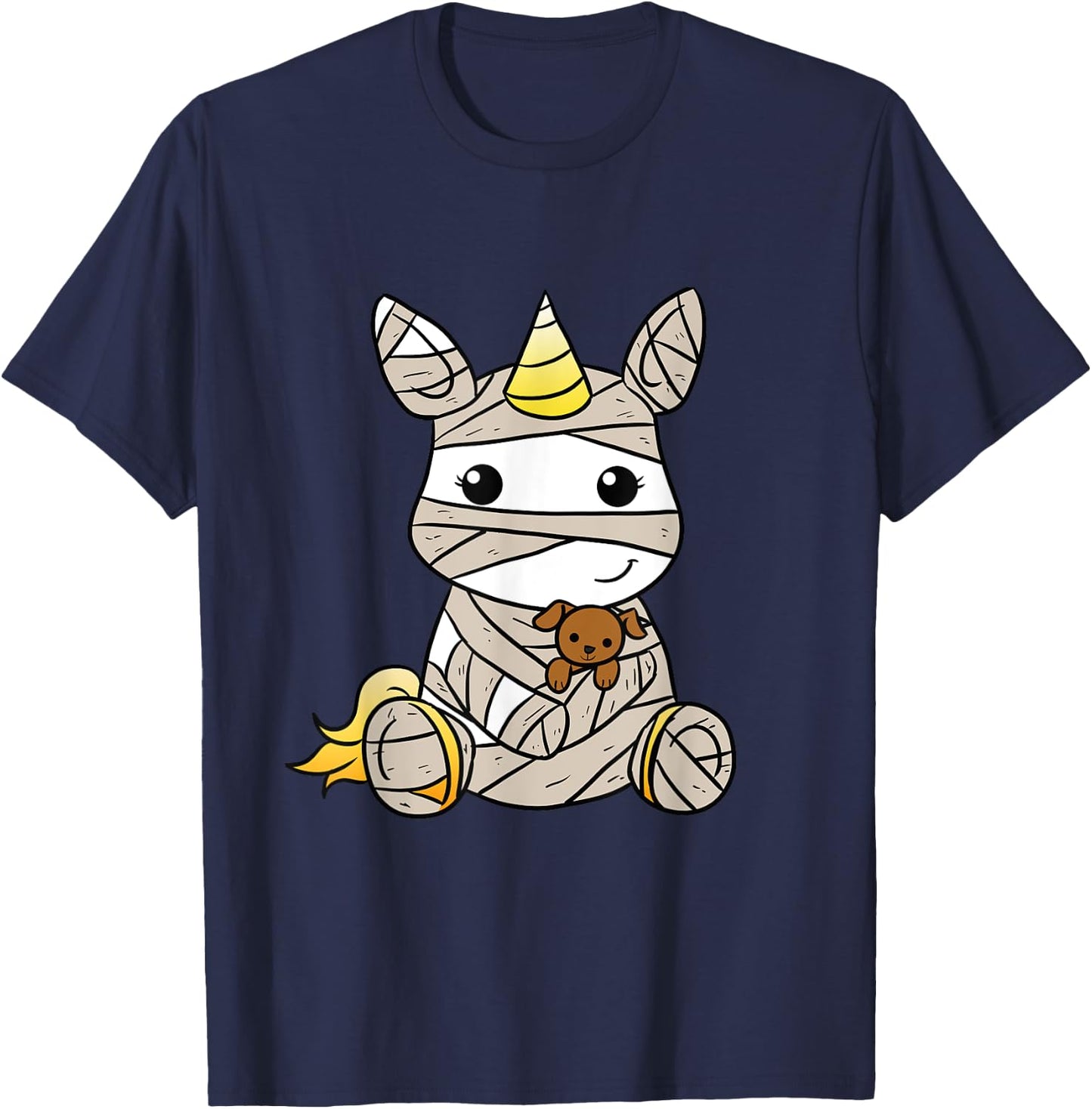 Mummy unicorn Halloween kids T-Shirt - T-Shirt | Navy