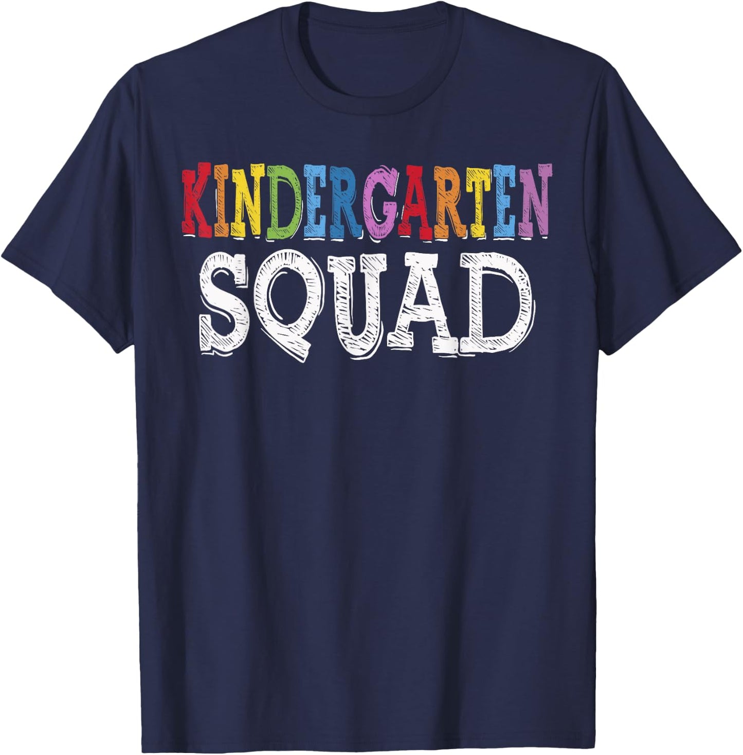 Cool Kindergarten Squad Fun Kids Student Back To School T-Shirt - T-Shirt | Navy