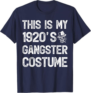 Vintage This Is My 1920's Gangster Costume T-Shirt - T-Shirt | Navy