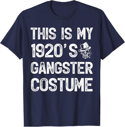 Vintage This Is My 1920's Gangster Costume T-Shirt - T-Shirt | Navy