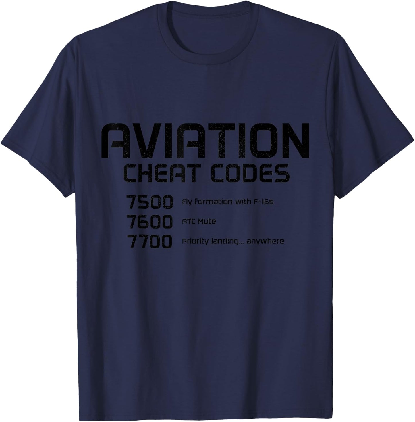 Pilot Aviation Codes Aeroplane Funny Pilot T-Shirt - T-Shirt | Navy
