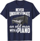 Retired Pianist Music Piano Keyboard Retirement Men Piano T-Shirt - T-Shirt | Navy