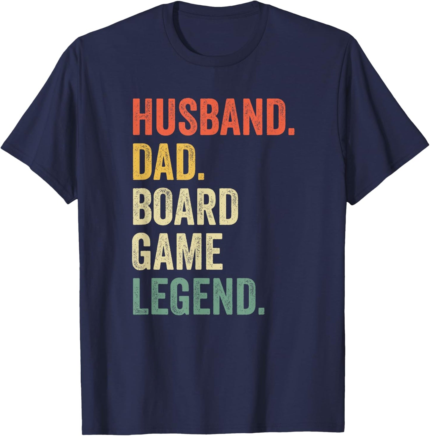 Husband Dad Board Game Night Legend Funny Father Vintage T-Shirt - T-Shirt | Navy