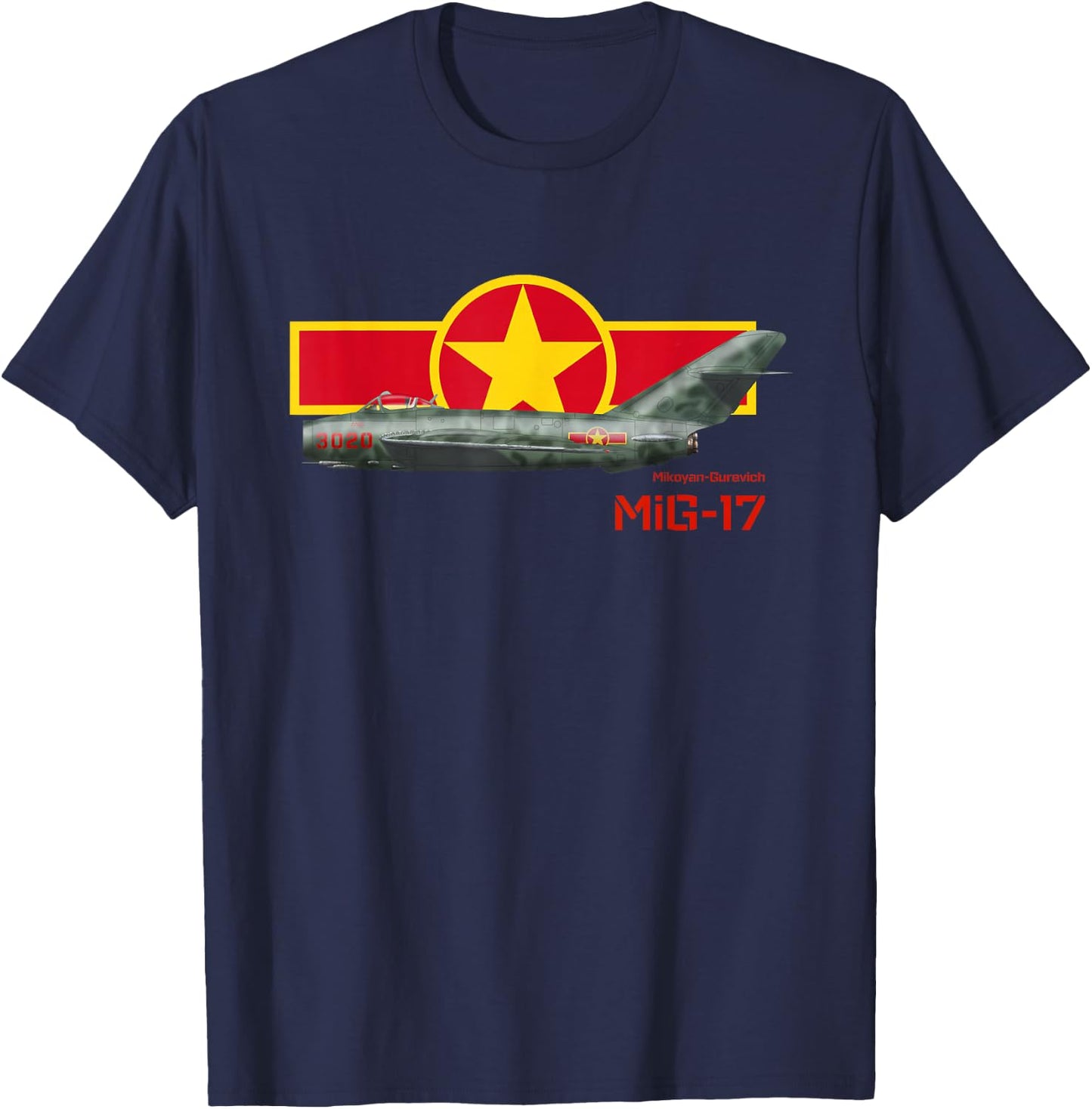 Bear Cave Designs MiG-17 (North Vietnam) T-Shirt - T-Shirt | Navy