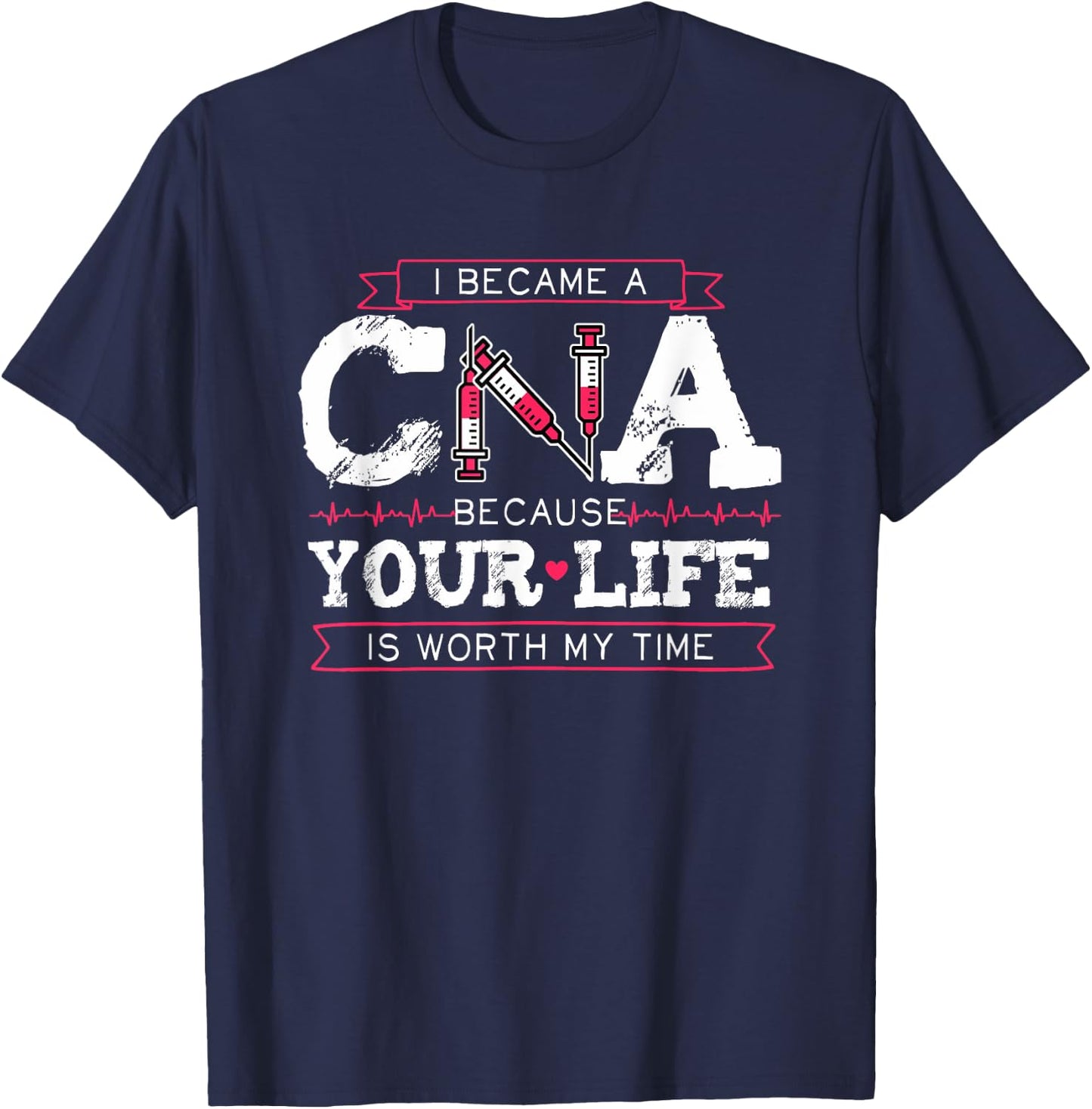 I Became A CNA Shirt Nursing Assistant T-Shirt - T-Shirt | Navy