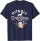 Pitbull Grandma Gifts Mom Pitbull Dog Lover Christmas T-Shirt - T-Shirt | Navy