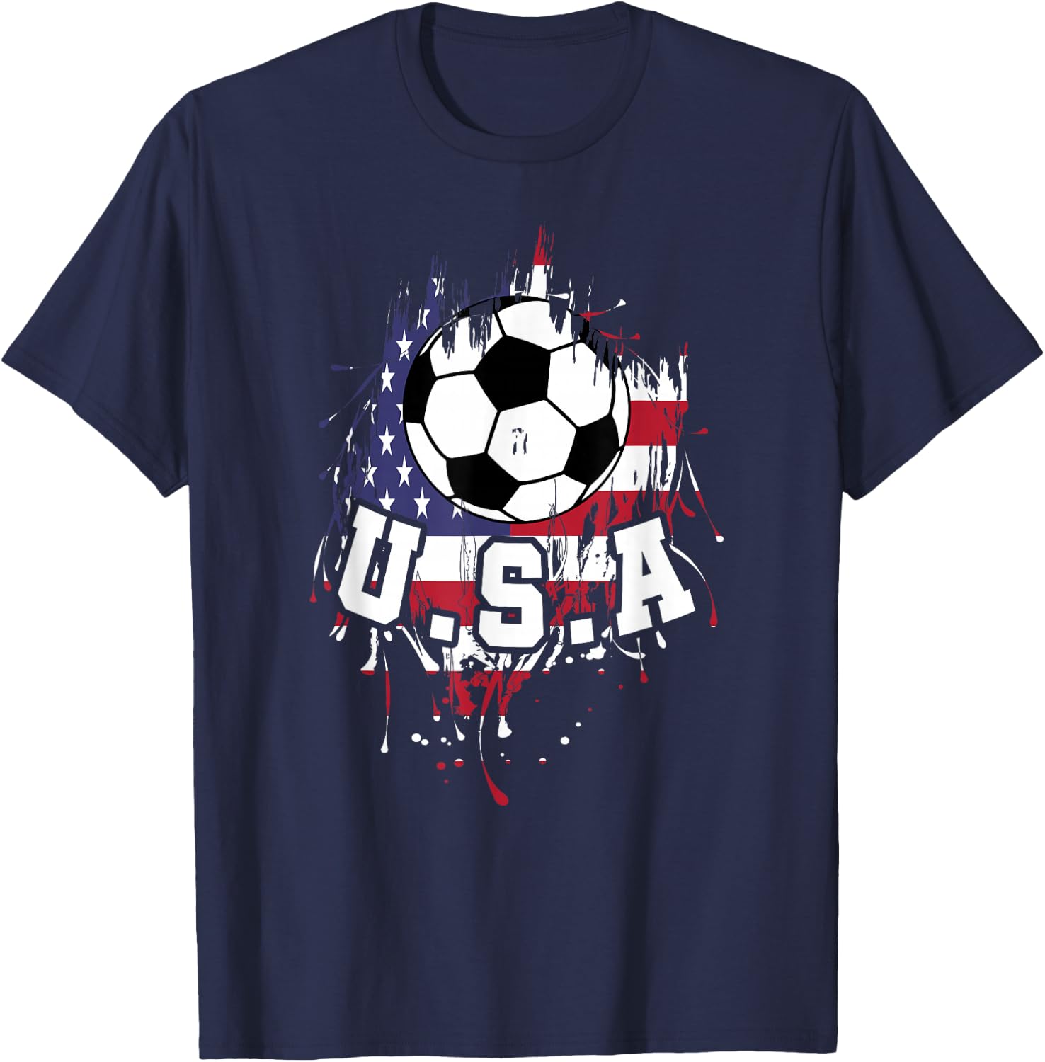 United States Soccer American Football USA Futbol T-Shirt - T-Shirt | Navy