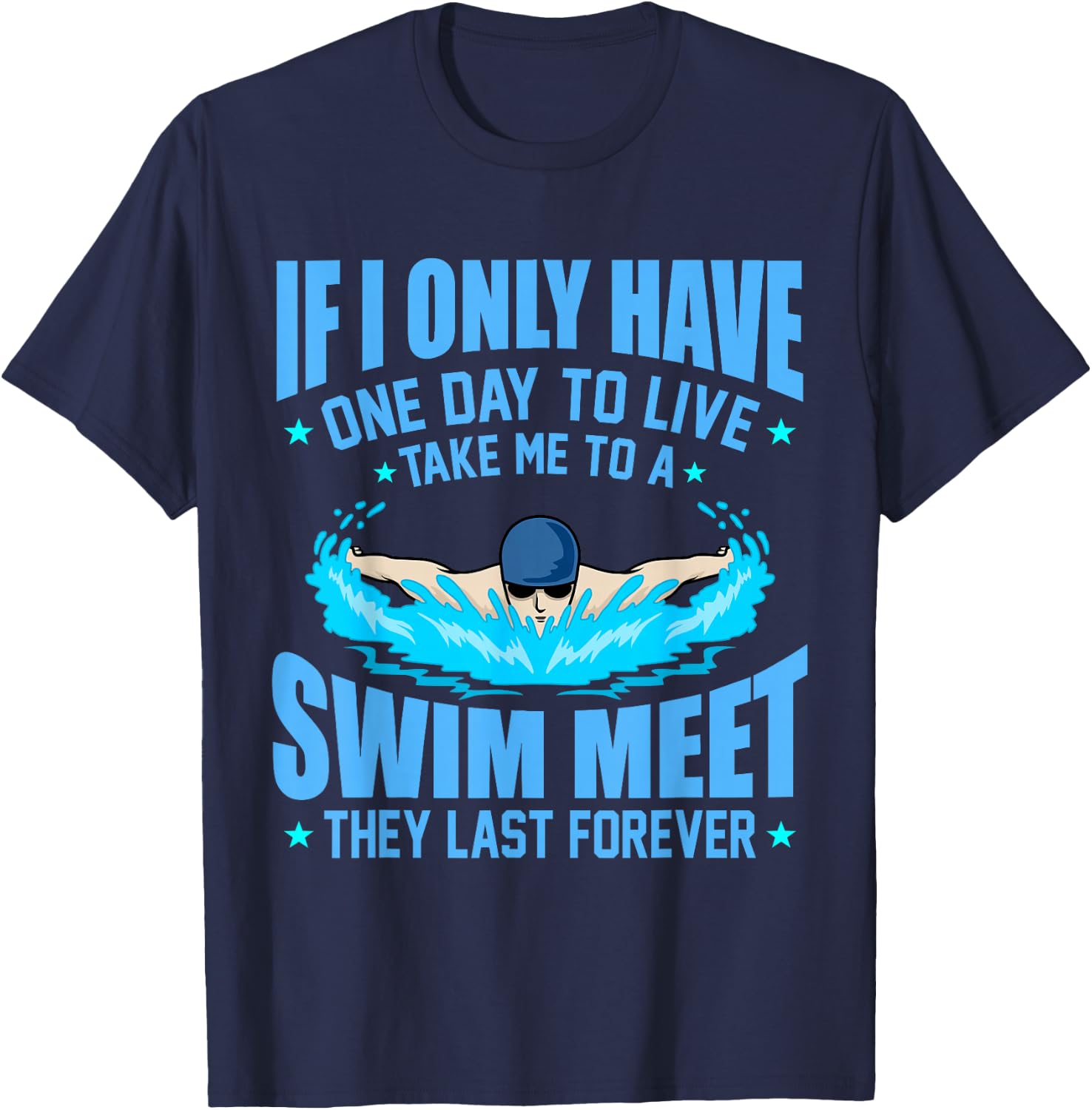 Take Me To Swim Meet Fun Swimmer Swimming Men Women Graphic T-Shirt - T-Shirt | Navy