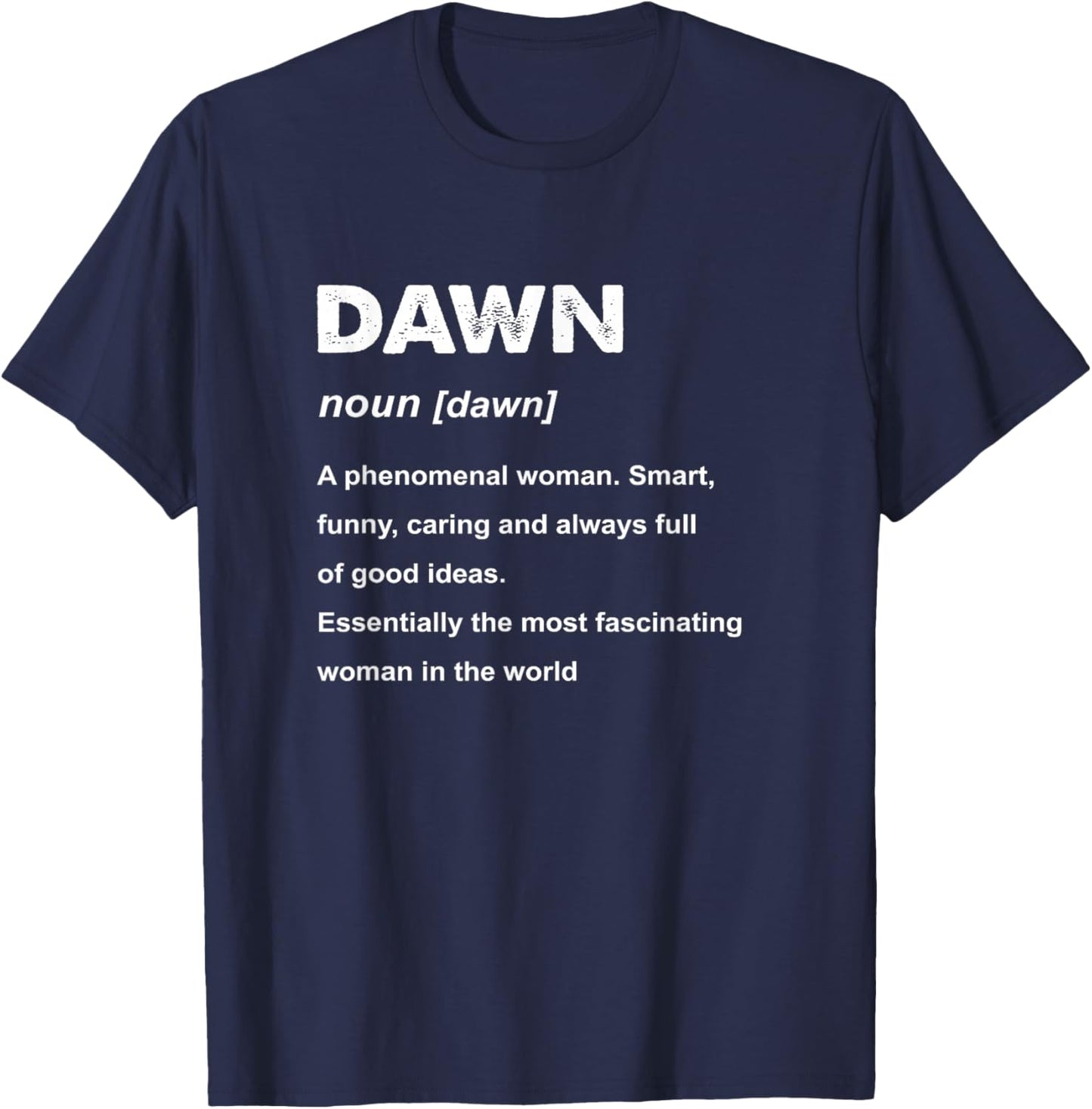 Dawn Name T-Shirt - T-Shirt | Navy
