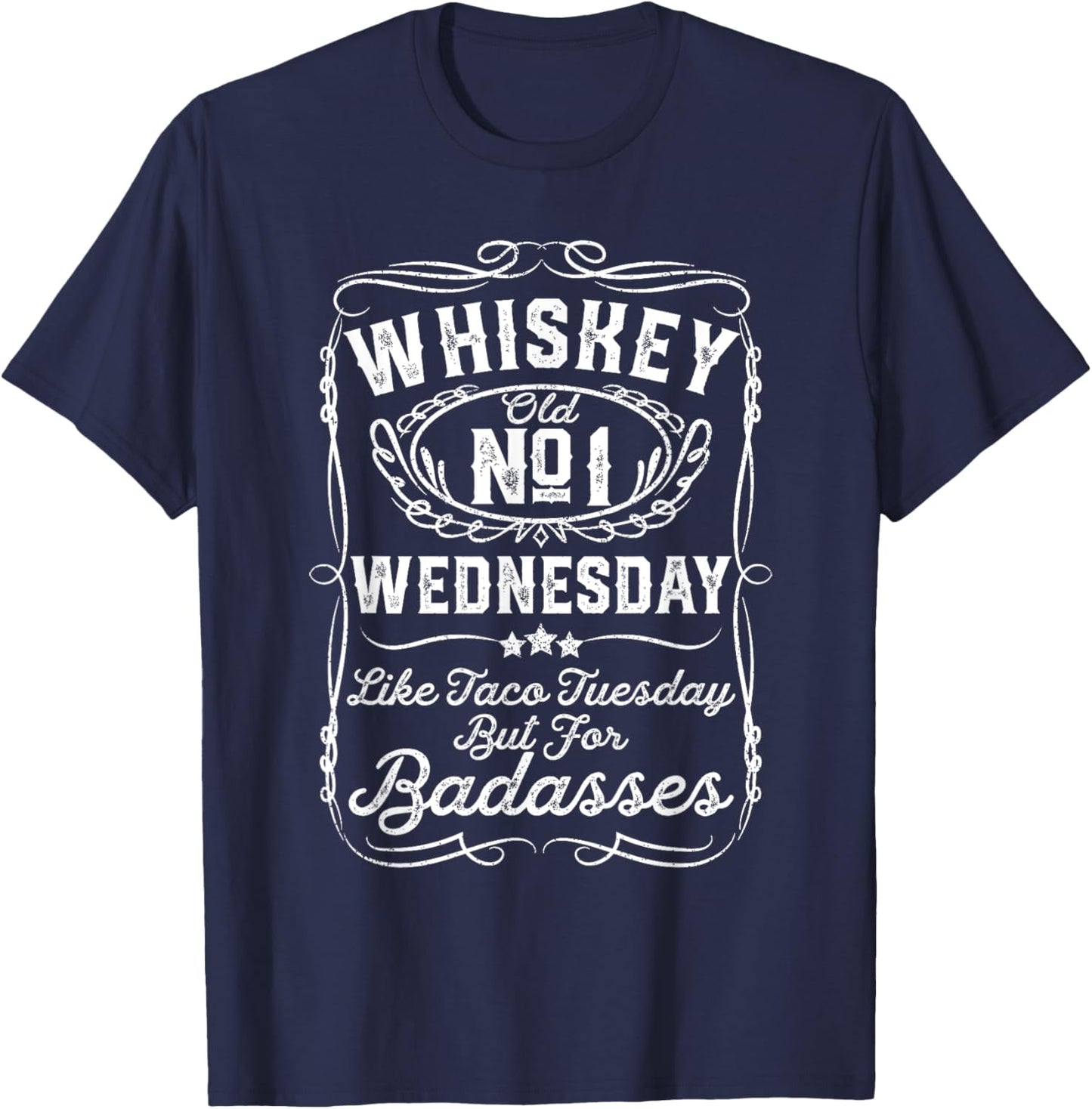 Whiskey Wednesday Funny Bourbon Fathers Day Gift Dad T-Shirt - T-Shirt | Navy
