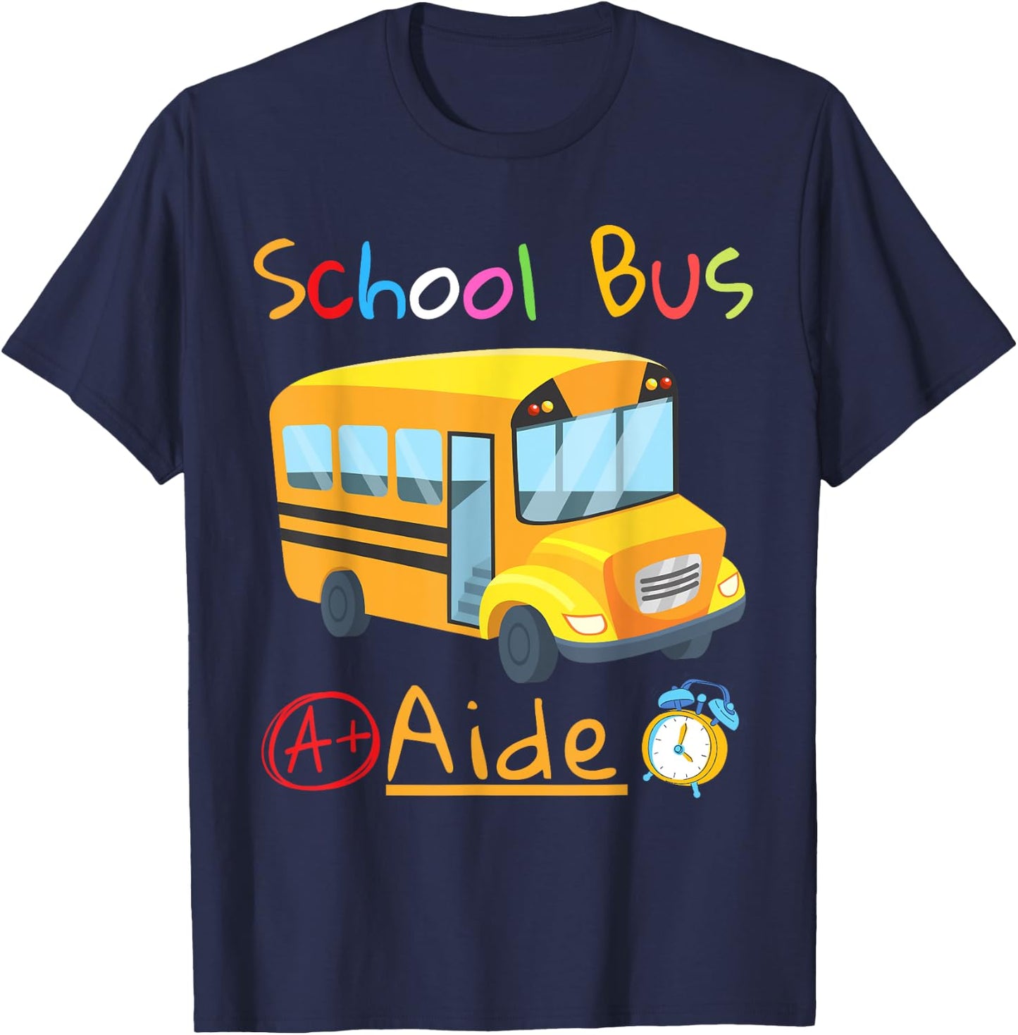 School Bus Aide Squad Back to School Matching Group T-Shirt - T-Shirt | Navy