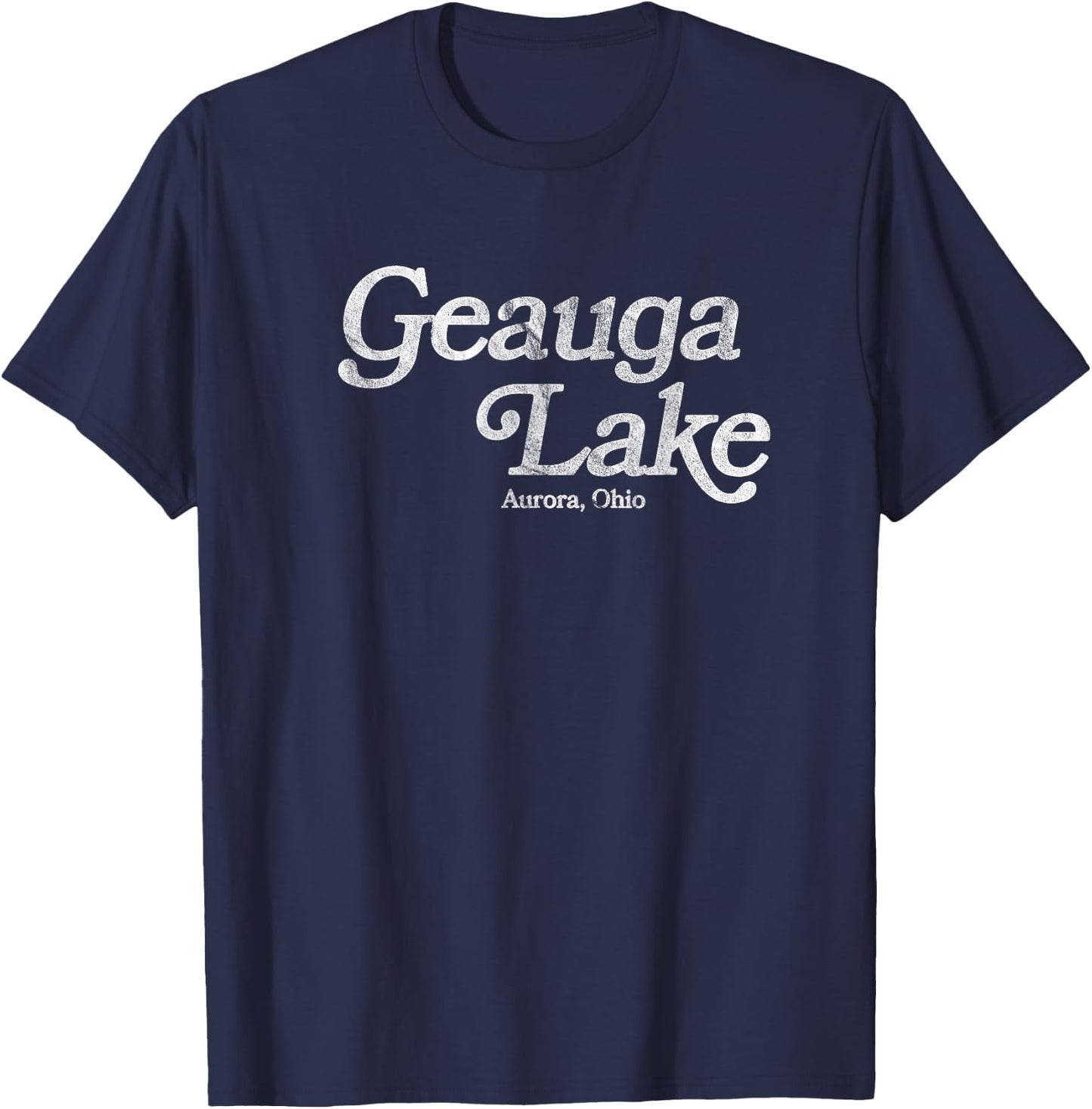 Vintage Geauga Lake Cleveland T-Shirt - T-Shirt | Navy