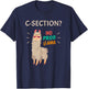 C-Section No Probllama | Funny Baby Birth Recovery Gift T-Shirt - T-Shirt | Navy