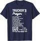 Trucker's Prayer Truck Driving For A Trucker T-Shirt - T-Shirt | Navy
