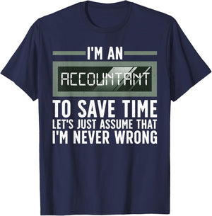 Funny Accounting Art For Accountant Men Women Tax Preparer T-Shirt - T-Shirt | Navy