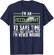 Funny Accounting Art For Accountant Men Women Tax Preparer T-Shirt - T-Shirt | Navy