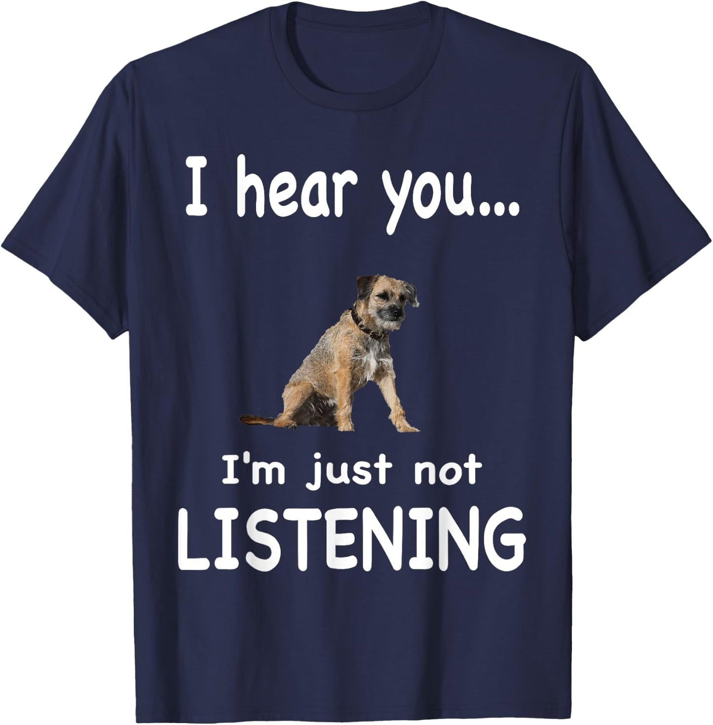 Border Terrier Dog - Border Terrier Men Women T-Shirt - T-Shirt | Navy