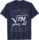 Square Root 196 = 14 Years Old - Birthday Gift T-Shirt - T-Shirt | Navy