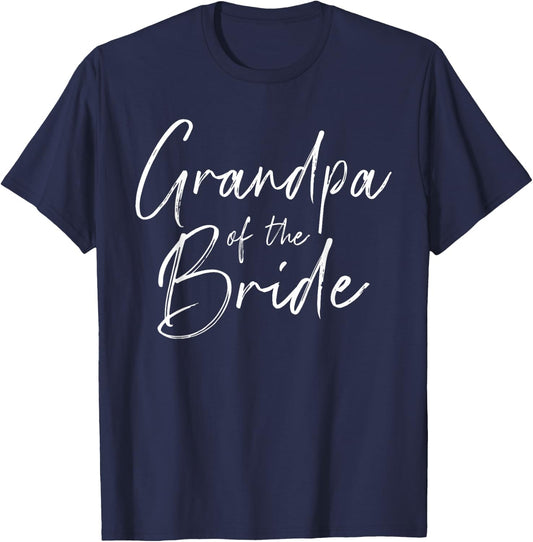 Grandpa of the Bride for Wedding and Stag Night T-Shirt - T-Shirt | Navy