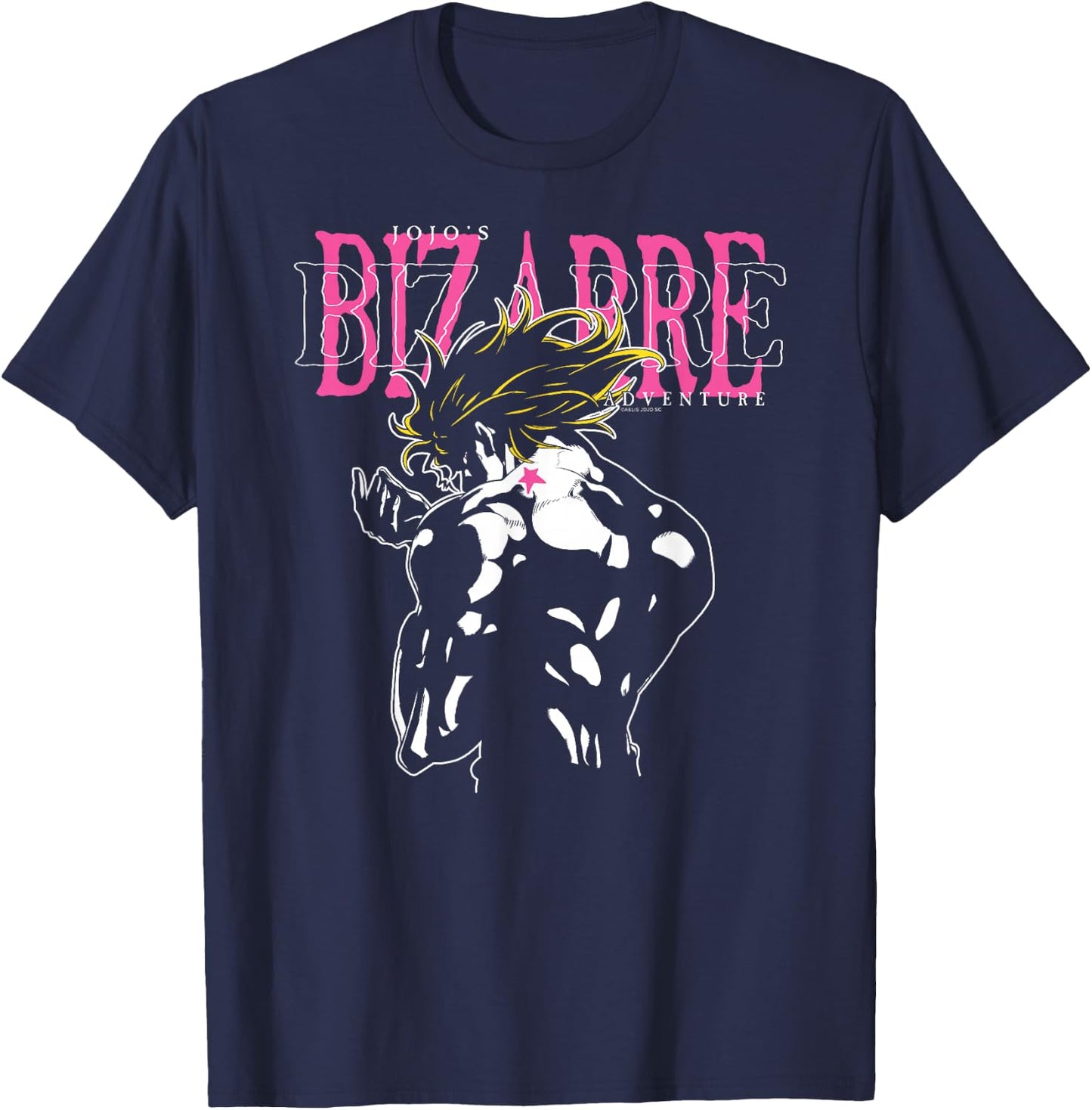 JoJo's Bizarre Adventure DIO with Joestar Birthmark Anime T-Shirt - T-Shirt | Navy