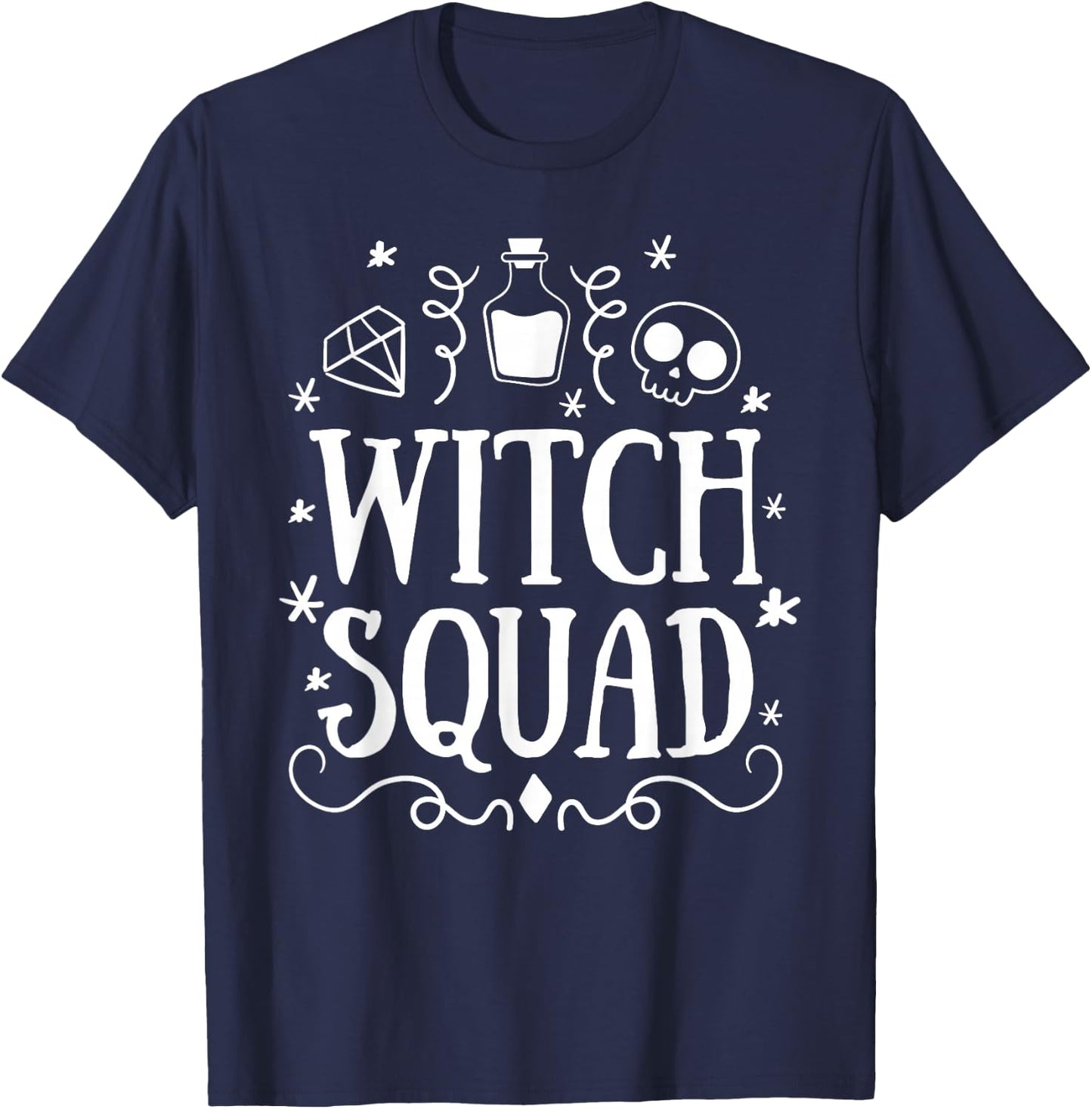 Witch Squad Funny Friend Matching Halloween Wiccan Women T-Shirt - T-Shirt | Navy