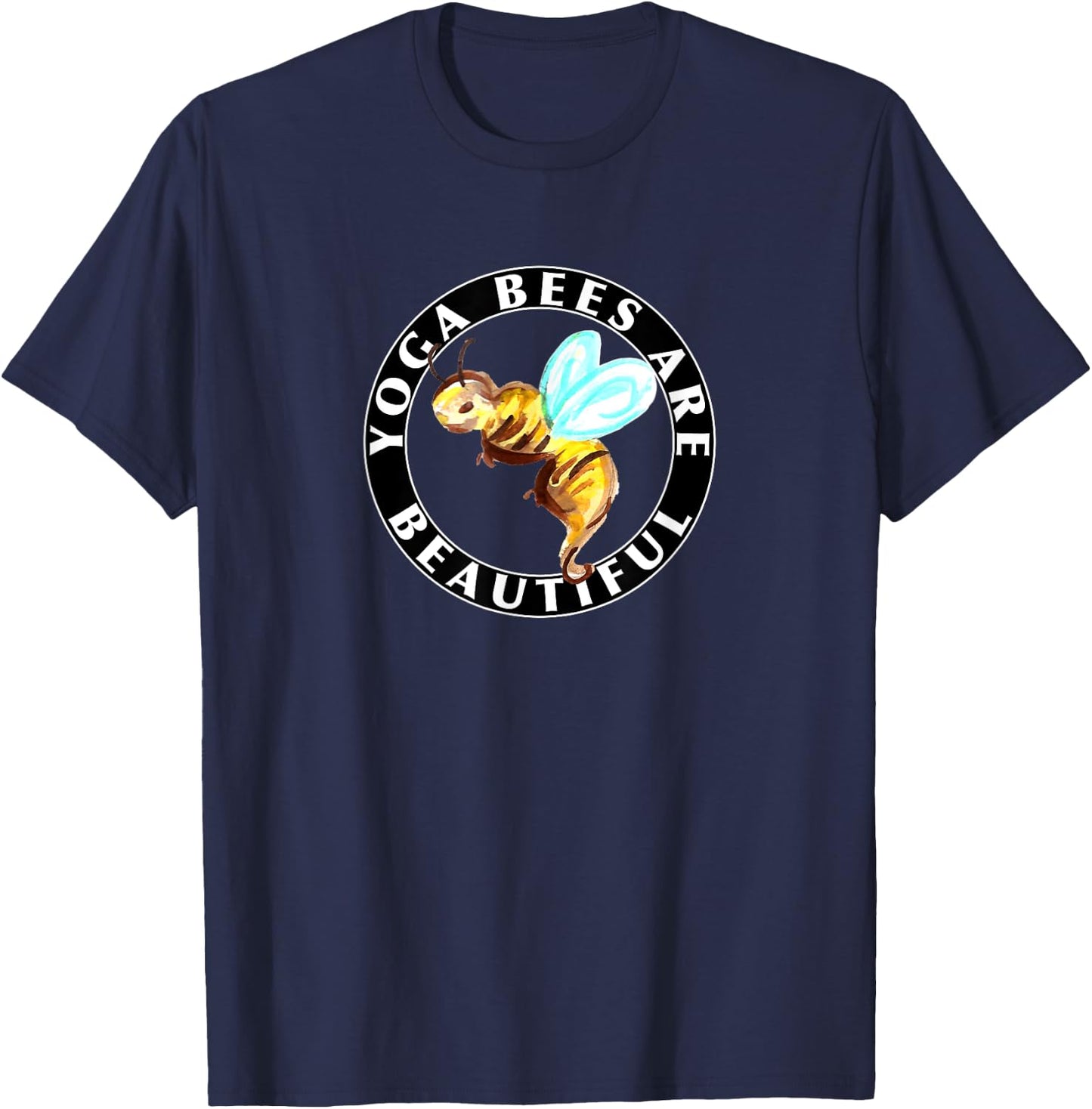 Yoga Bees logo T-Shirt - T-Shirt | Navy