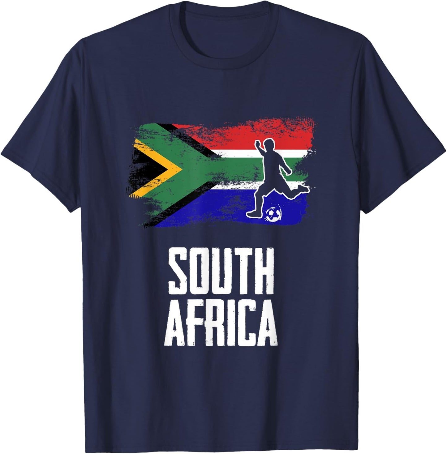 South Africa Flag Jersey South African Soccer Team T-Shirt - T-Shirt | Navy
