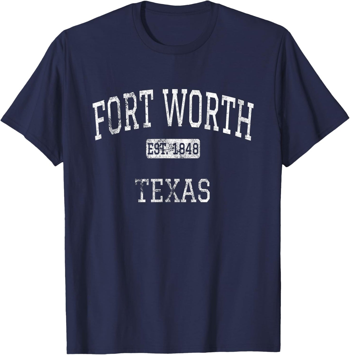 Fort Worth Texas TX Vintage T-Shirt - T-Shirt | Navy