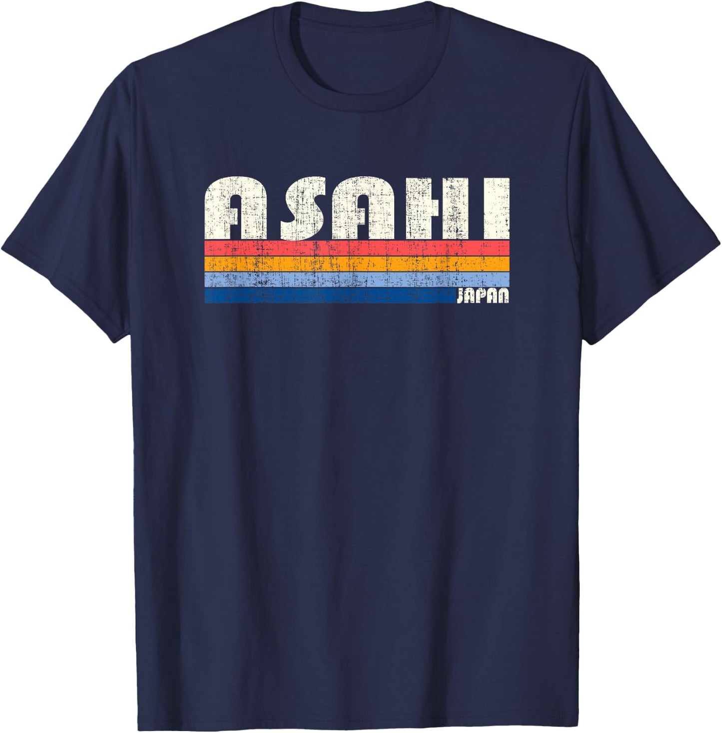 Retro Vintage 70s 80s Style Asahi, Japan T-Shirt - T-Shirt | Navy