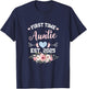 First Time Auntie 2025 Mother's Day Soon To Be Mom Pregnancy T-Shirt - T-Shirt | Navy