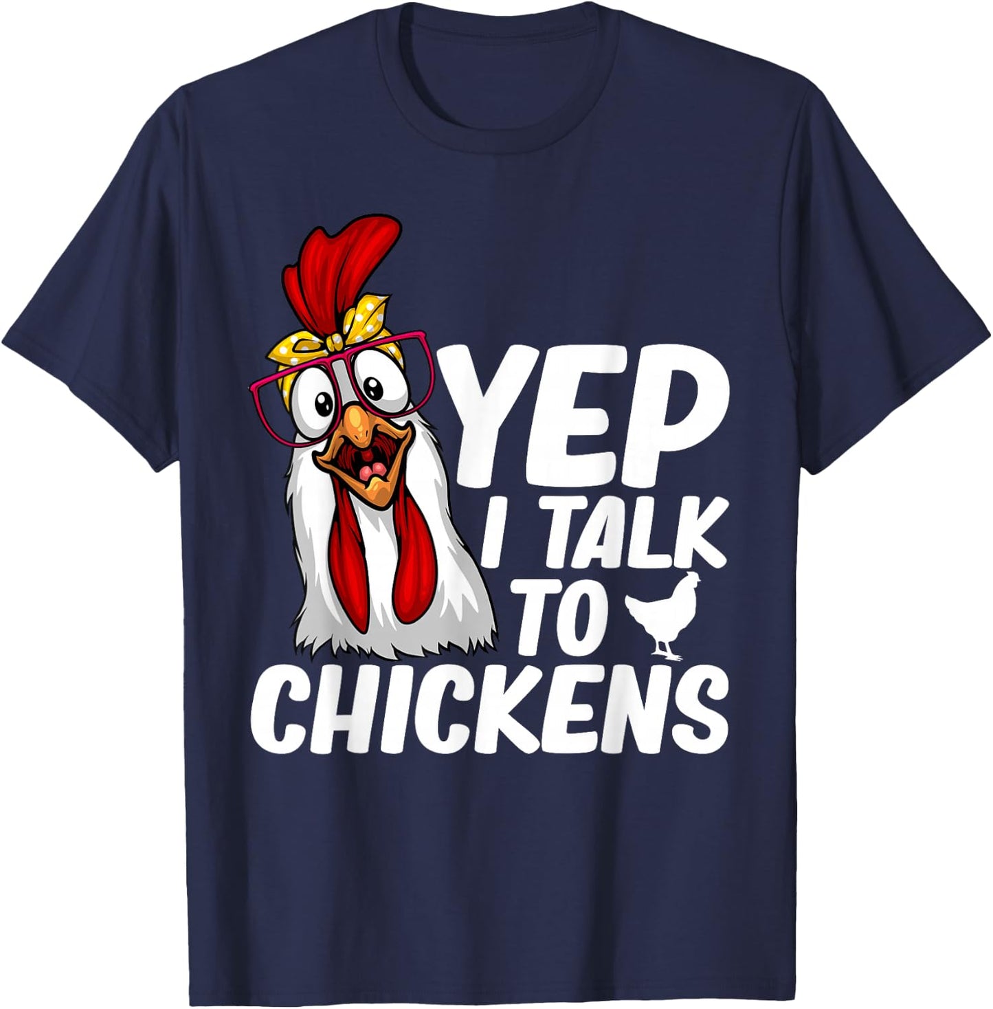 Cute Chicken Art Women Kids Chicken Farmer Lovers T-Shirt - T-Shirt | Navy