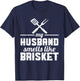 My Husband smells like Brisket Grill Lover T-Shirt - T-Shirt | Navy