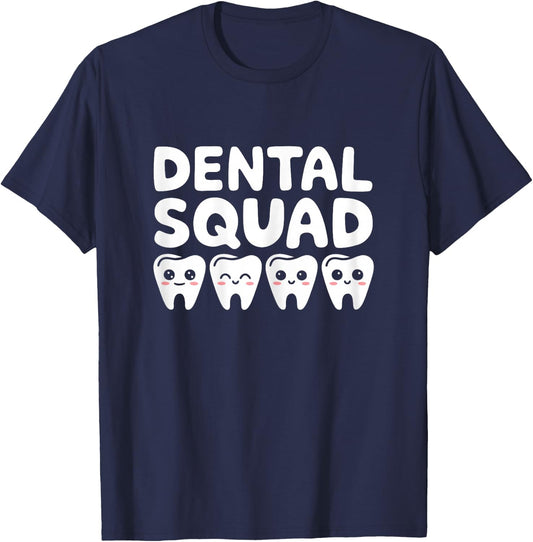 Dental Squad Dental Assistant Dentist's Office Reception T-Shirt - T-Shirt | Navy