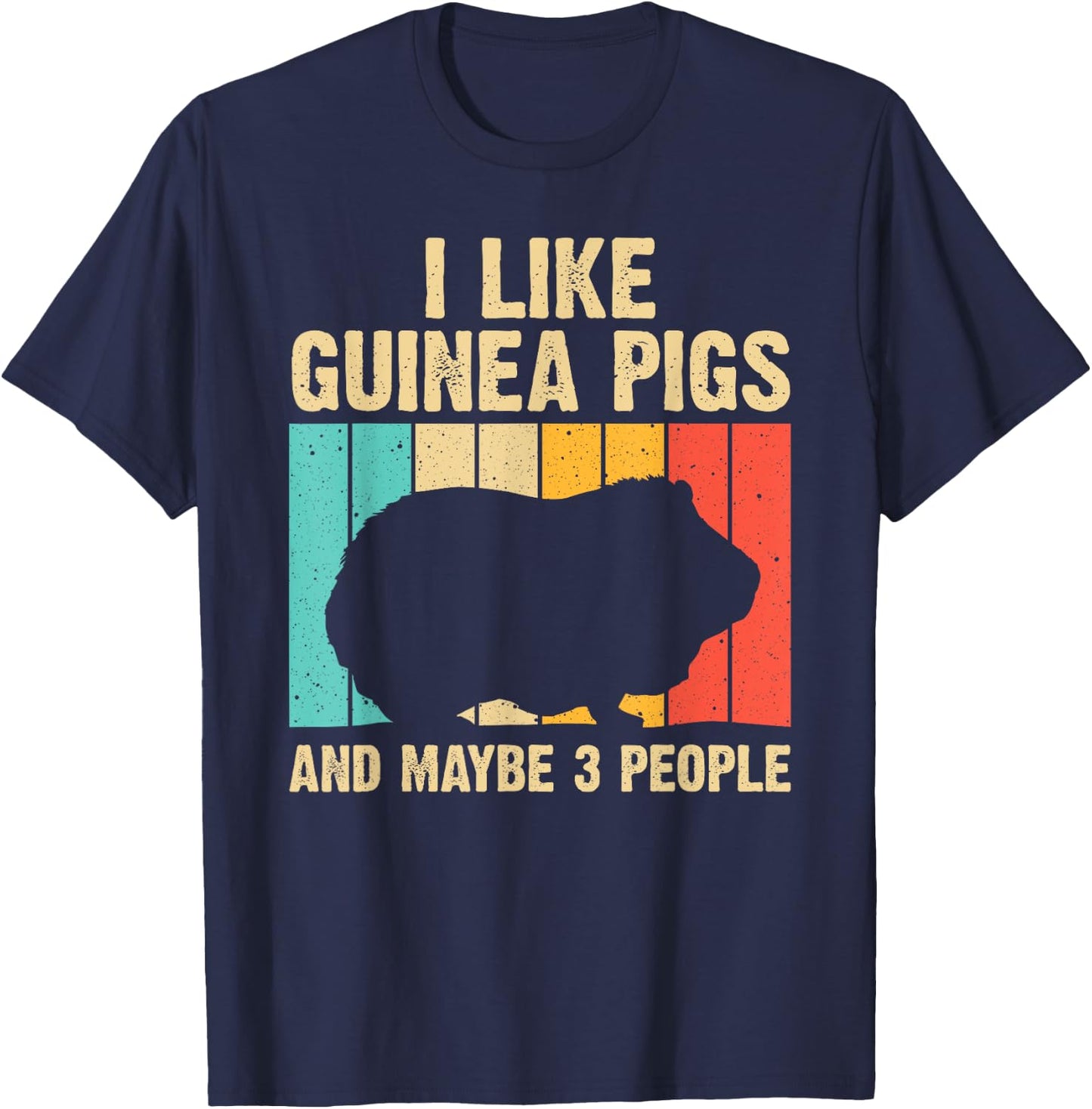 Funny Guinea Pig Design Women Kids Guinea Pig Lovers T-Shirt - T-Shirt | Navy