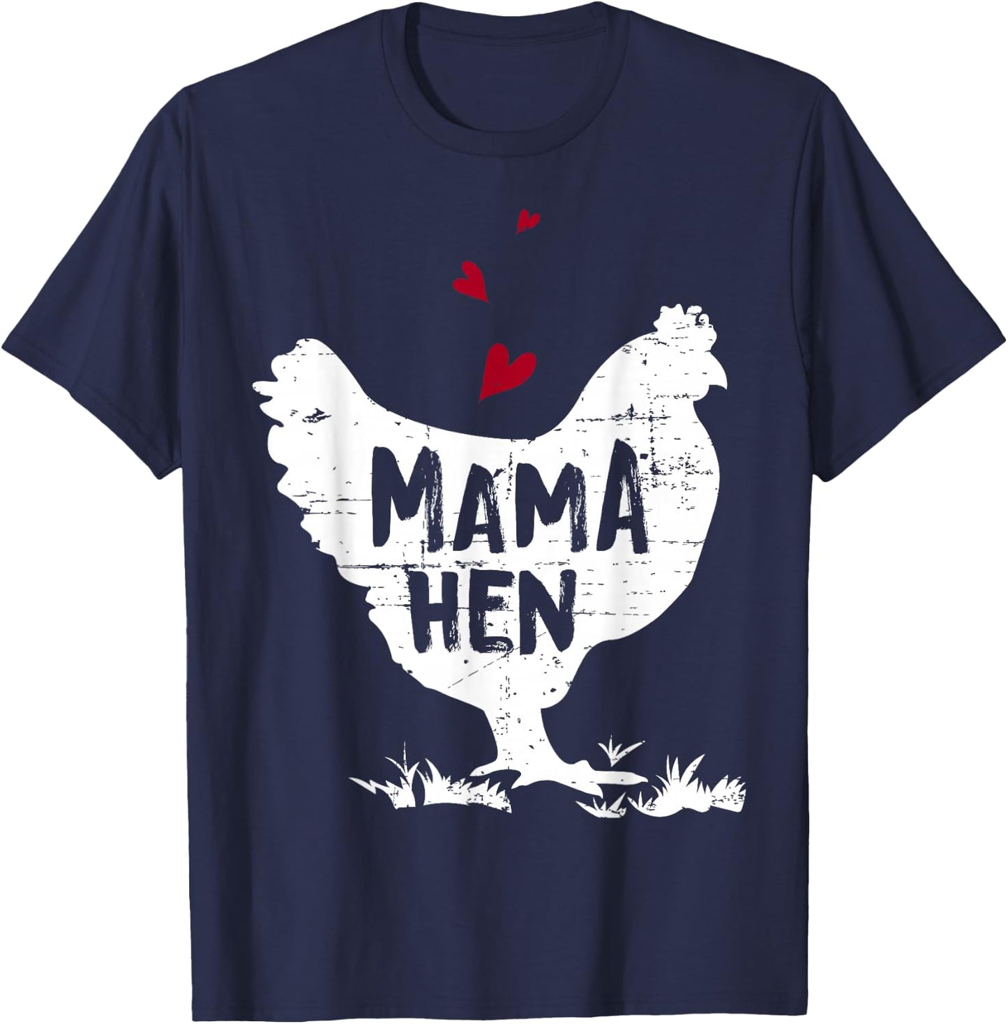 Mama Hen Chicken Funny Farmer Hen Chicken Mama T-Shirt - T-Shirt | Navy