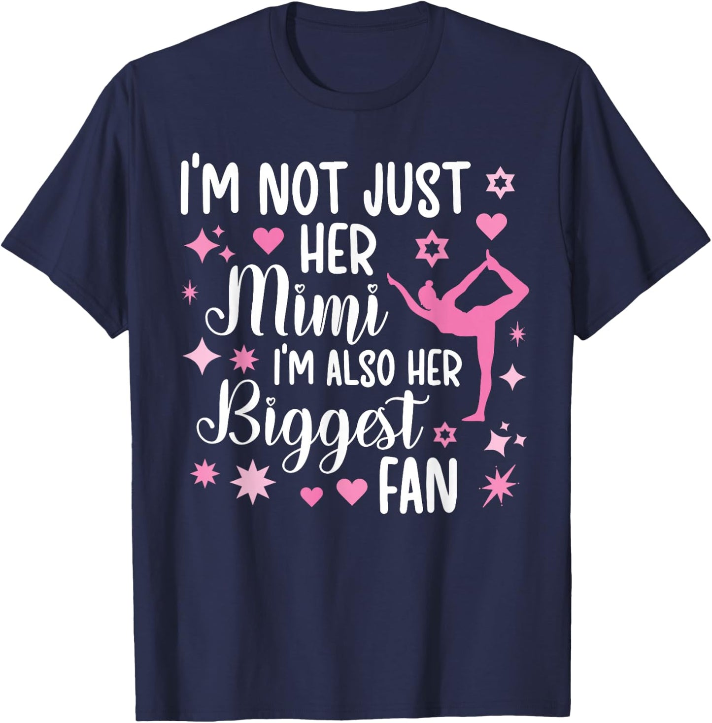 Her Biggest Fan Gymnastics Mimi Of A Gymnast Mimi Grandma T-Shirt - T-Shirt | Navy