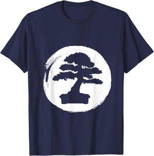 Bonsai Tree Bonsai Tree Zen Master Buddhism Medittaion T-Shirt - T-Shirt | Navy