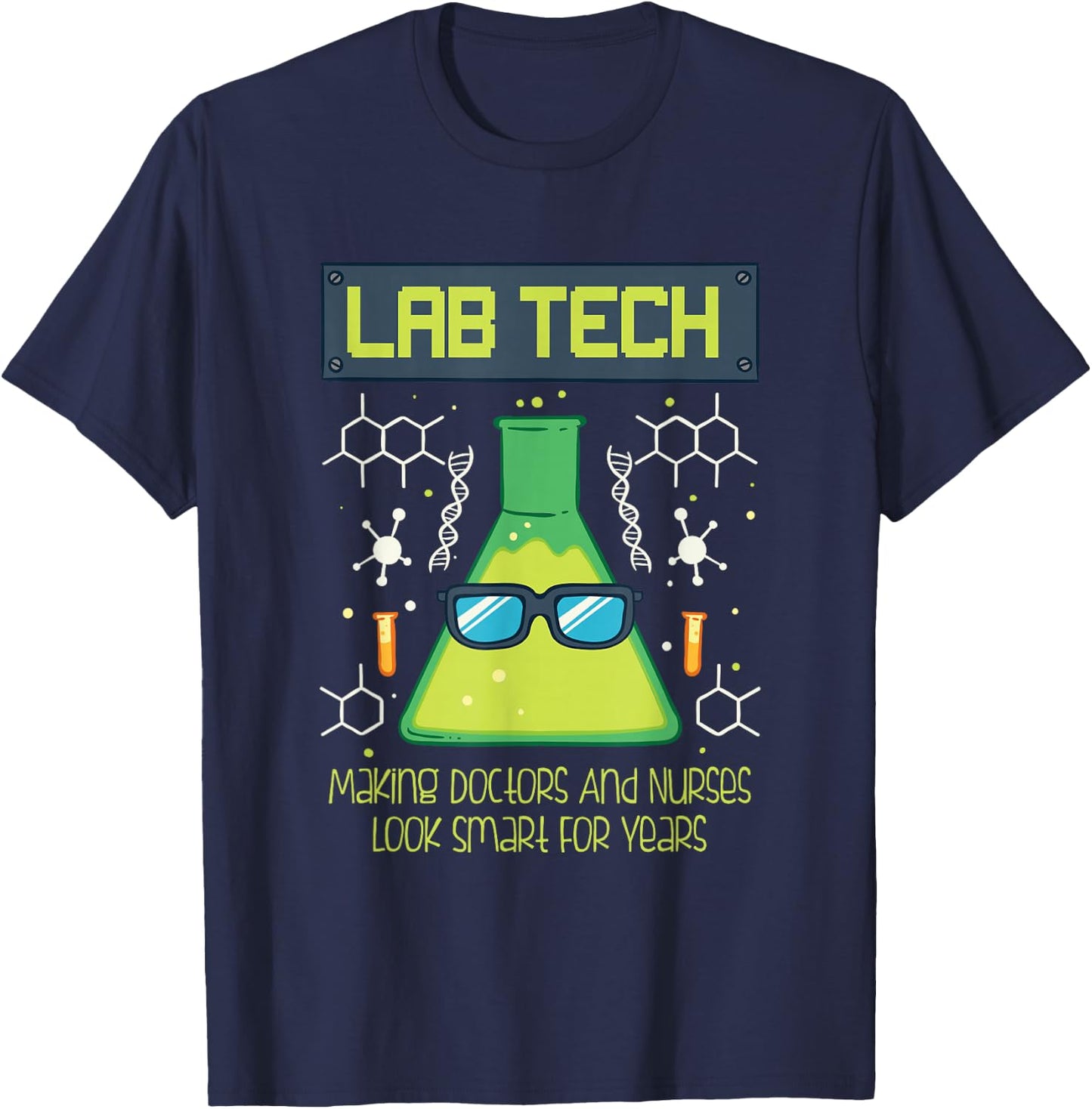 Funny Science Puns Humor Gift Lab Tech For Scientists T-Shirt - T-Shirt | Navy
