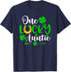 One Lucky Auntie Shirt Funny Aunt St Patrick's Day Shamrock T-Shirt - T-Shirt | Navy