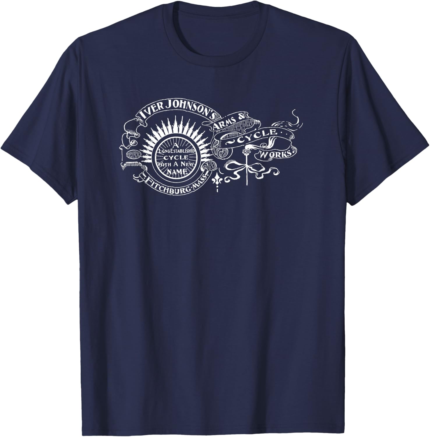 Iver Johnson Motorcycles Fitchburg Mass T-Shirt - T-Shirt | Navy