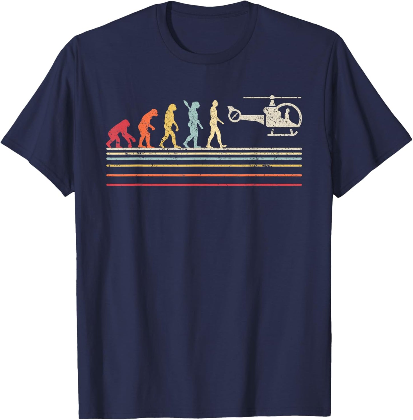 Helicopter Shirt Vintage T-Shirt - T-Shirt | Navy