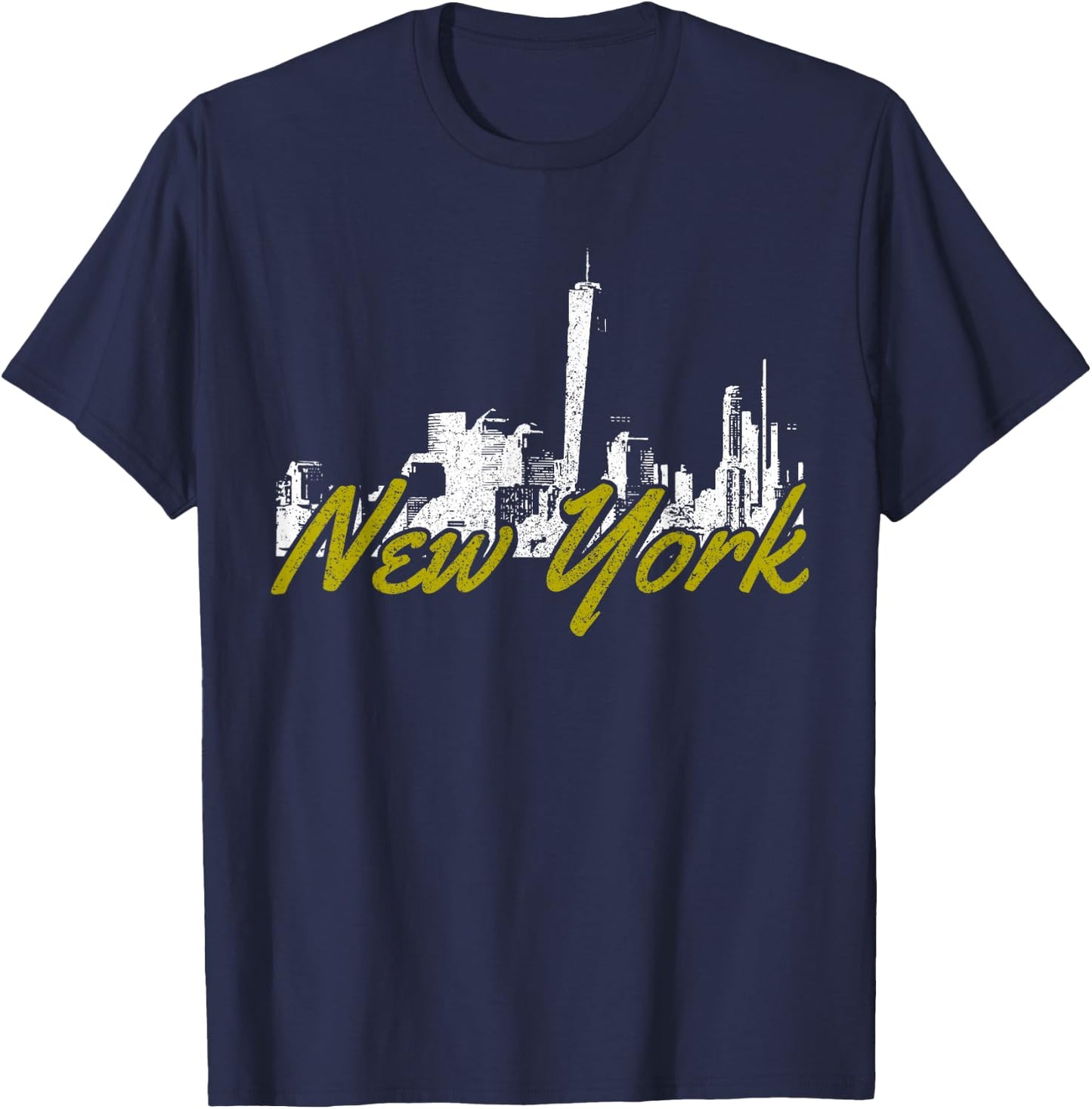 New York Skyline - NYC NY USA America Souvenir T-Shirt - T-Shirt | Navy