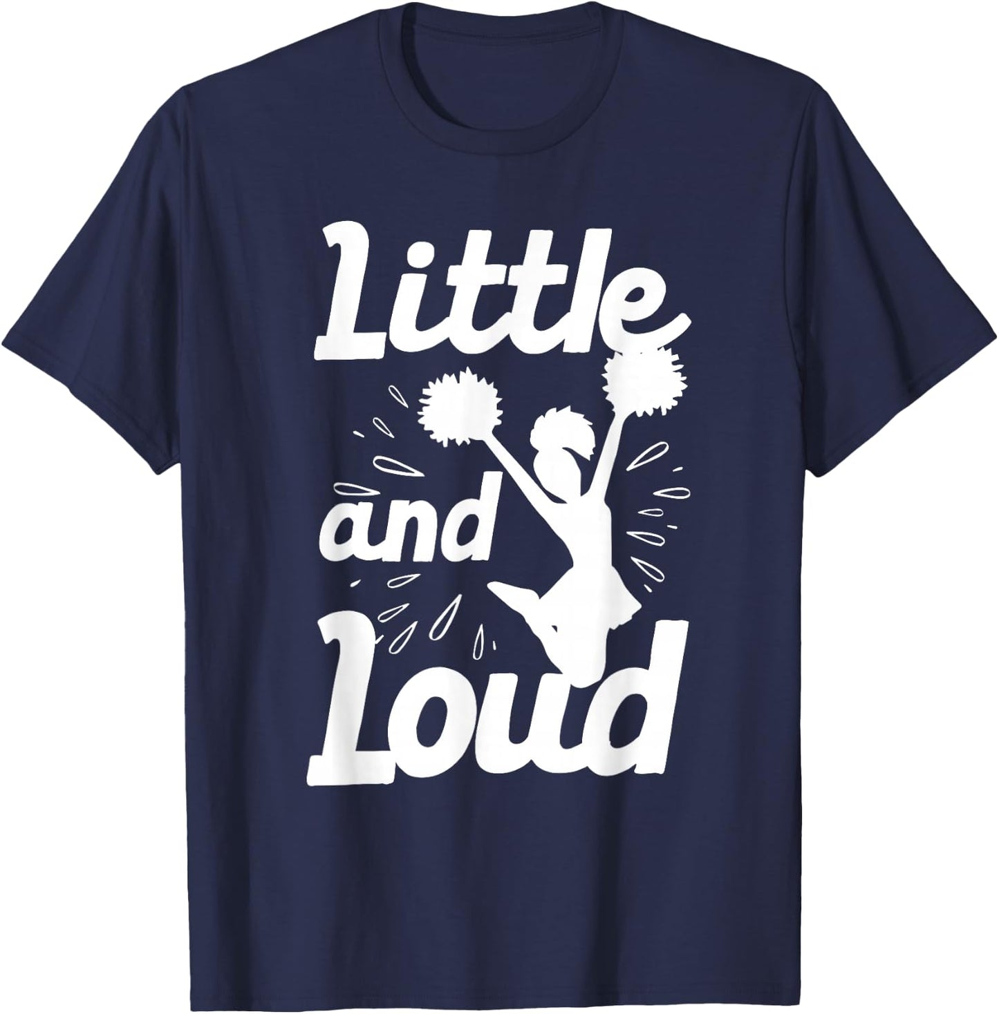 Cool Cheerleader Art Teens Girls Cheerleading Cheer Gymnast T-Shirt - T-Shirt | Navy