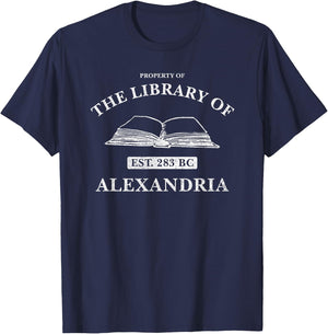 Property the Library of Alexandria T-Shirt - T-Shirt | Navy
