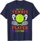 Halloween Tennis Player Sport Spooky Ghost Costume T-Shirt - T-Shirt | Navy